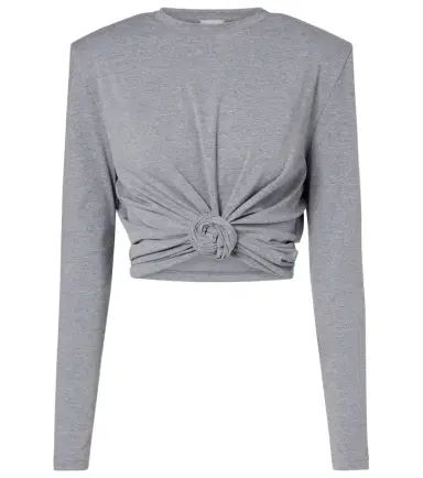Magda Butrym Cropped cotton-blend jersey top | Thumbnail 1