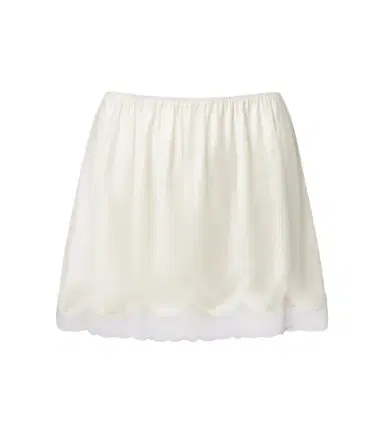 Magda Butrym Lace-trimmed silk satin miniskirt | Thumbnail 1