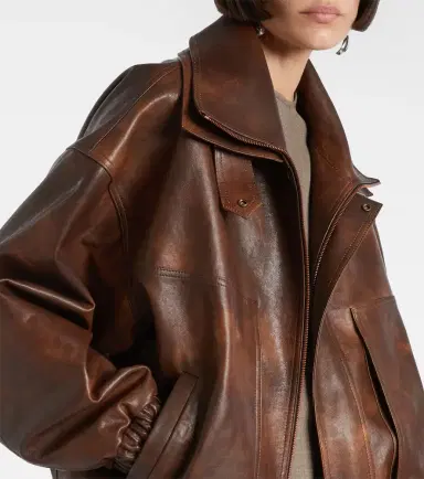 Magda Butrym Leather blouson jacket | Thumbnail 6 Magda Butrym Leather blouson jacket | Thumbnail 6