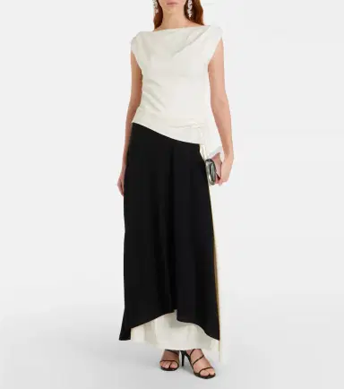 Proenza Schouler Daliah draped crêpe satin maxi dress | Thumbnail 3 Proenza Schouler Daliah draped crêpe satin maxi dress | Thumbnail 3