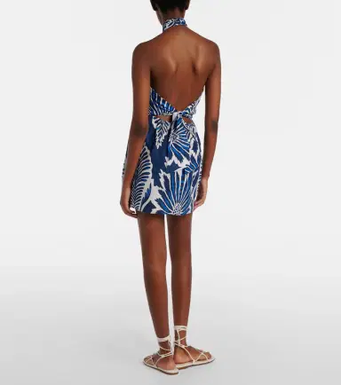 Poupette St Barth Manon floral halterneck cotton minidress | Thumbnail 5