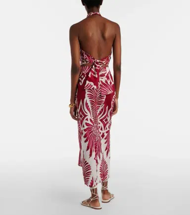 Poupette St Barth Uma floral gathered cotton midi skirt | Thumbnail 5
