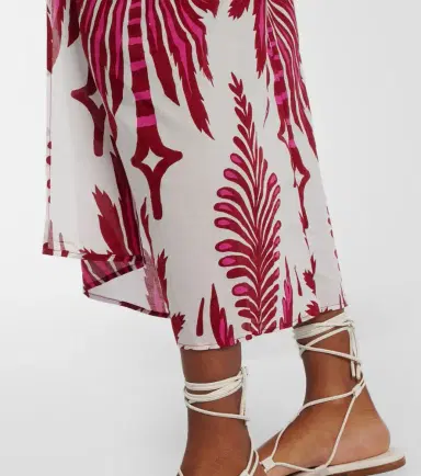 Poupette St Barth Uma floral gathered cotton midi skirt | Thumbnail 6