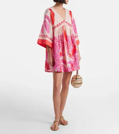 Poupette St Barth Mahault printed cotton minidress | Thumbnail 6
