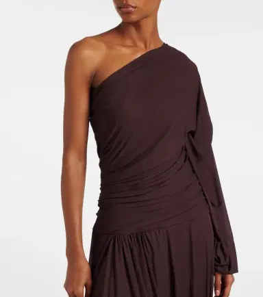 Proenza Schouler Gabri draped one-shoulder jersey midi dress | Thumbnail 2