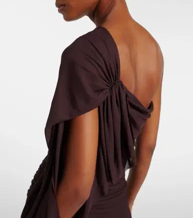 Proenza Schouler Gabri draped one-shoulder jersey midi dress | Thumbnail 3