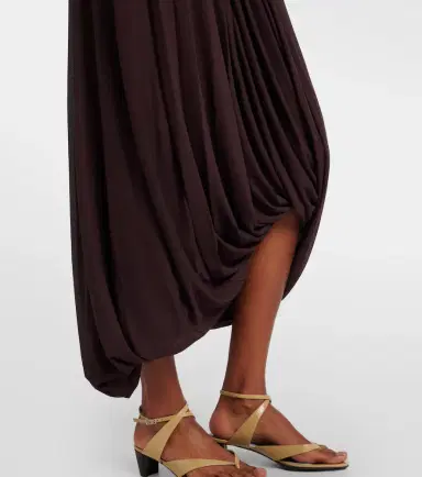 Proenza Schouler Gabri draped one-shoulder jersey midi dress | Thumbnail 4