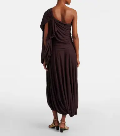 Proenza Schouler Gabri draped one-shoulder jersey midi dress | Thumbnail 5