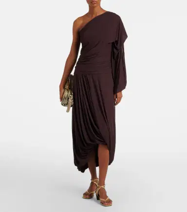 Proenza Schouler Gabri draped one-shoulder jersey midi dress | Thumbnail 6