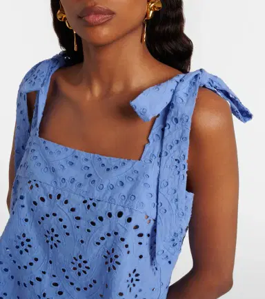 Poupette St Barth Noa broderie anglaise cotton top | Thumbnail 2