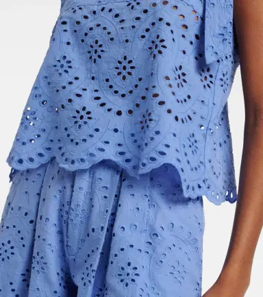 Poupette St Barth Noa broderie anglaise cotton top | Thumbnail 4
