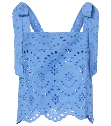 Poupette St Barth Noa broderie anglaise cotton top | Thumbnail 1