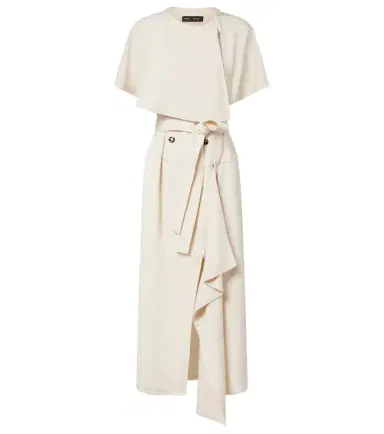 Proenza Schouler Isolde caped twill midi dress | Thumbnail 1 Proenza Schouler Isolde caped twill midi dress | Thumbnail 1