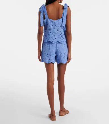 Poupette St Barth Broderie anglaise cotton shorts | Thumbnail 4