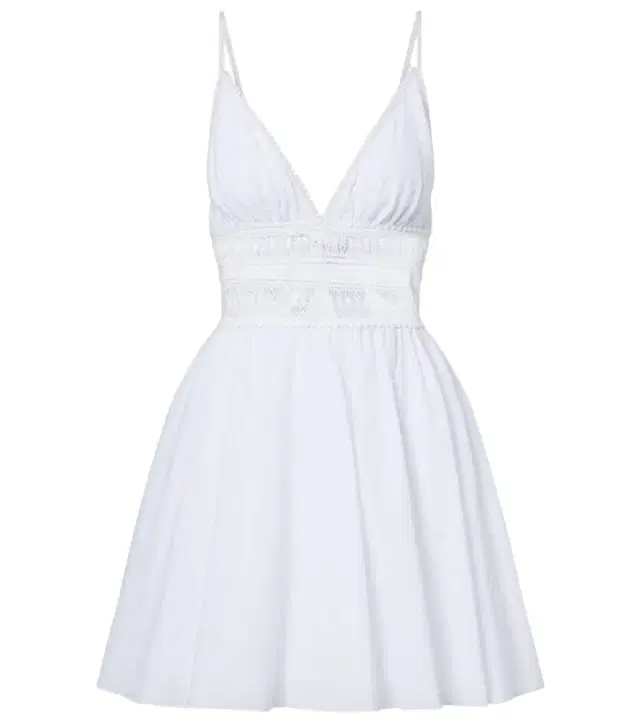 Emilie bow-detail cotton minidress