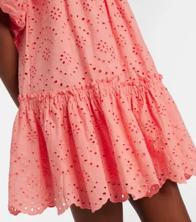 Poupette St Barth Cruz broderie anglaise cotton minidress | Thumbnail 2