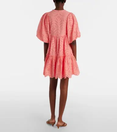 Poupette St Barth Cruz broderie anglaise cotton minidress | Thumbnail 3
