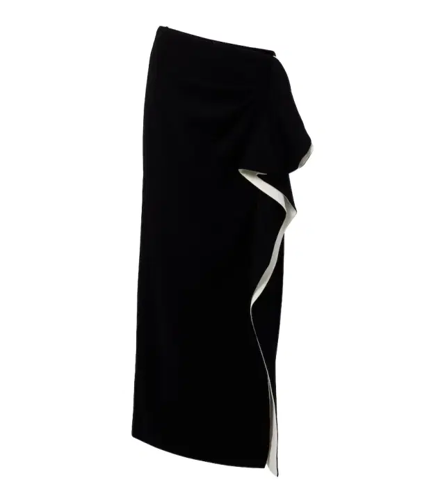 Cella ruffled crêpe maxi skirt