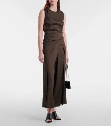 Proenza Schouler Calla linen-blend wide-leg pants | Thumbnail 6 Proenza Schouler Calla linen-blend wide-leg pants | Thumbnail 6
