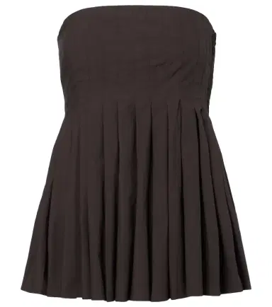 Proenza Schouler White Label Avine pleated peplum cotton top | Thumbnail 1
