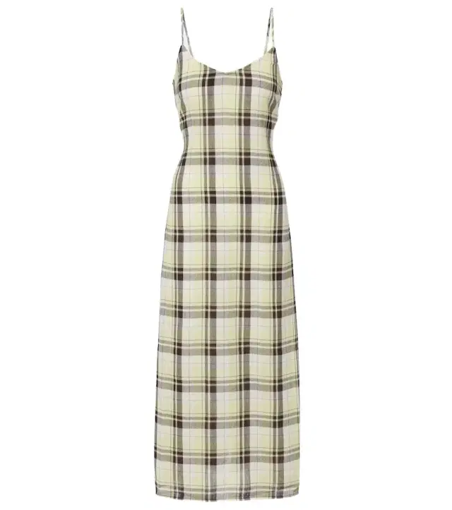 Proenza Schouler Evelyn plaid gauze slip dress