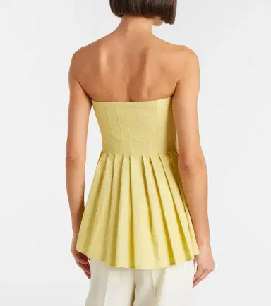 Proenza Schouler White Label Avine peplum cotton top | Thumbnail 2