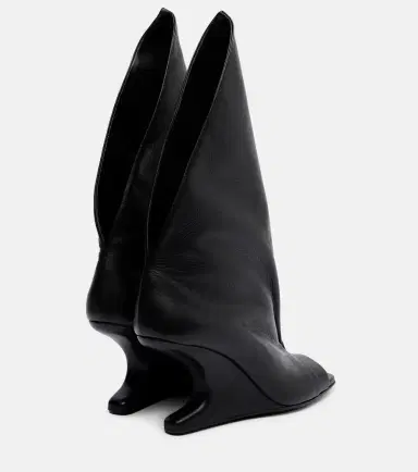Rick Owens Cantilever leather peep-toe boots | Thumbnail 2 Rick Owens Cantilever leather peep-toe boots | Thumbnail 2