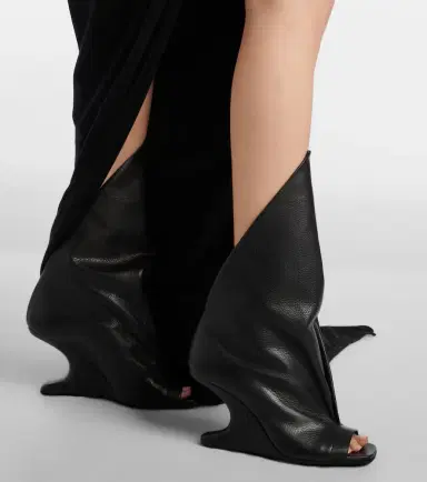Rick Owens Cantilever leather peep-toe boots | Thumbnail 6 Rick Owens Cantilever leather peep-toe boots | Thumbnail 6