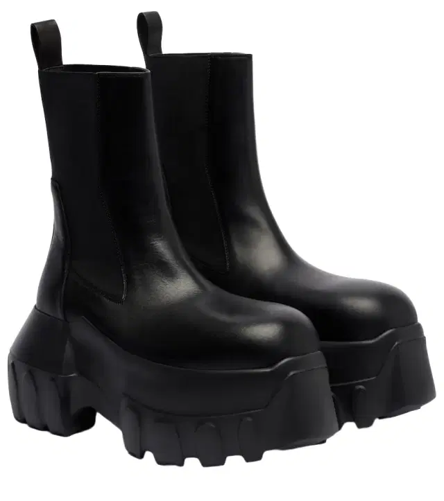 Rick Owens Beatle Mega Tractor leather Chelsea boots