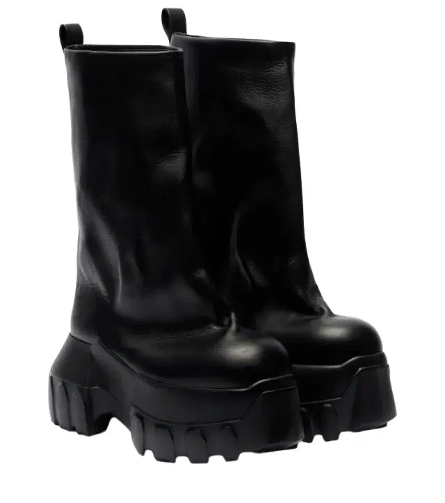 Rick Owens Mega Tractor leather mid-calf boots