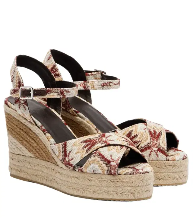 Missoni Carmen 110 lamé espadrille wedges