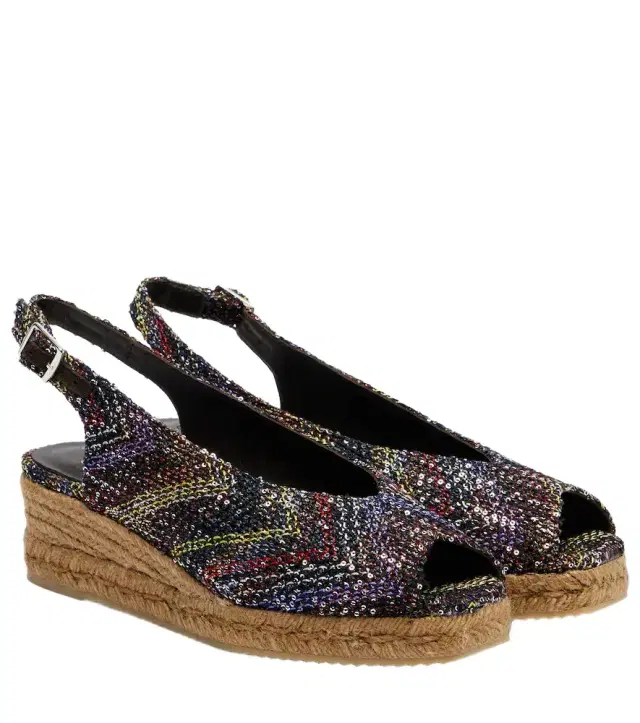 Missoni Joy 30 sequined espadrille wedges