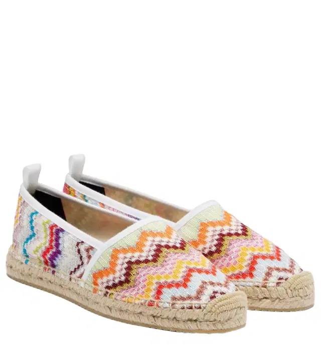 Missoni Elle Zigzag lamé espadrilles
