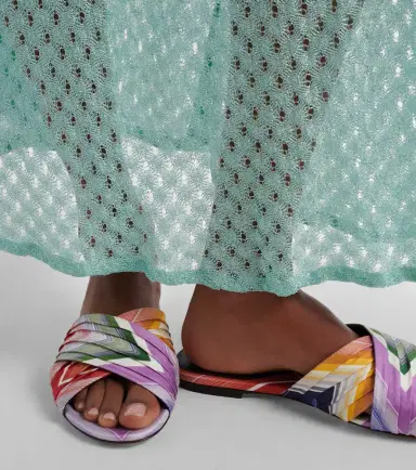 Missoni Ada Chevron twill slides | Thumbnail 6