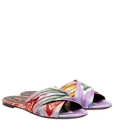 Missoni Ada Chevron twill slides | Thumbnail 1