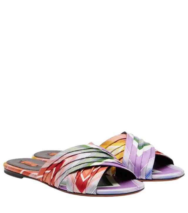 Missoni Ada Chevron twill slides