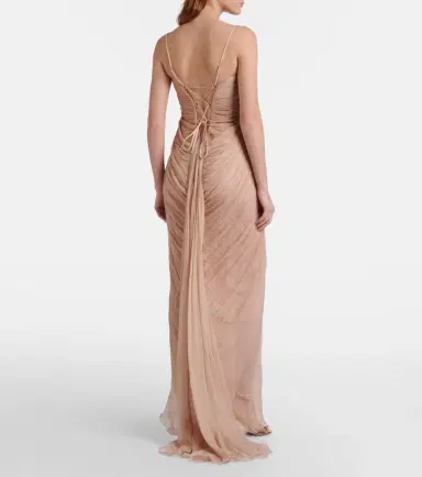 Maria Lucia Hohan Victoria draped silk bustier gown | Thumbnail 3 Maria Lucia Hohan Victoria draped silk bustier gown | Thumbnail 3
