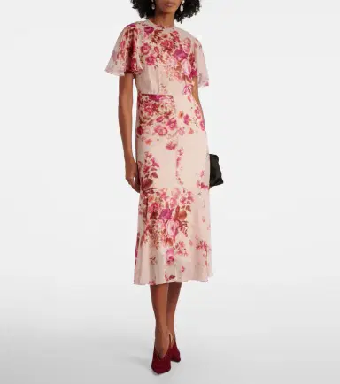 Erdem Floral silk midi dress | Thumbnail 2 Erdem Floral silk midi dress | Thumbnail 2