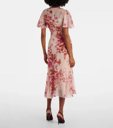 Erdem Floral silk midi dress | Thumbnail 3 Erdem Floral silk midi dress | Thumbnail 3