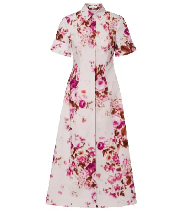 Erdem Floral cotton poplin shirt dress