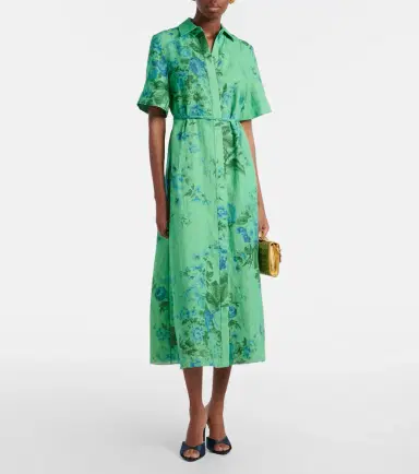 Erdem Floral linen shirt dress | Thumbnail 5
