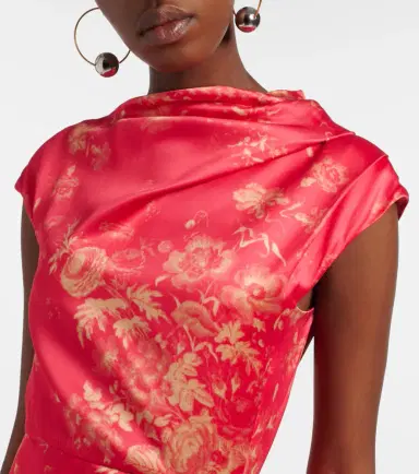Erdem Draped floral duchess satin gown | Thumbnail 2