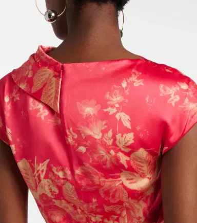 Erdem Draped floral duchess satin gown | Thumbnail 6
