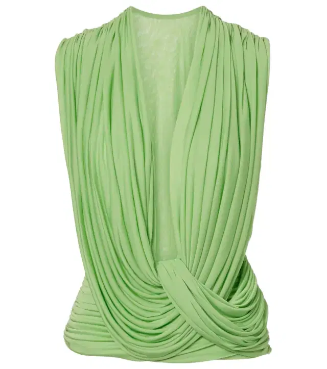 Ripple draped jersey top