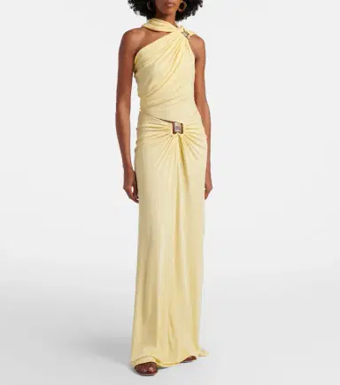 Christopher Esber Bezel Quartz gathered jersey maxi skirt | Thumbnail 2