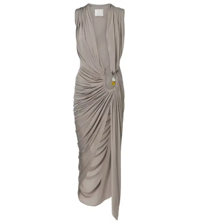 Christopher Esber Ripple embellished draped jersey gown