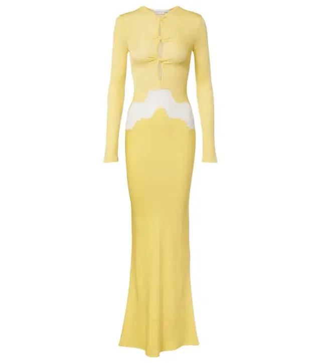 Christopher Esber Verner cutout lace-trimmed jersey maxi dress