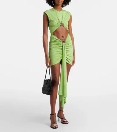 Christopher Esber Bezel Quartz cutout jersey minidress | Thumbnail 5