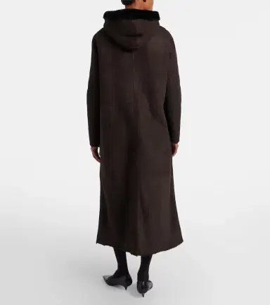 The Row Anaya hooded shearling-trimmed suede coat | Thumbnail 4 The Row Anaya hooded shearling-trimmed suede coat | Thumbnail 4
