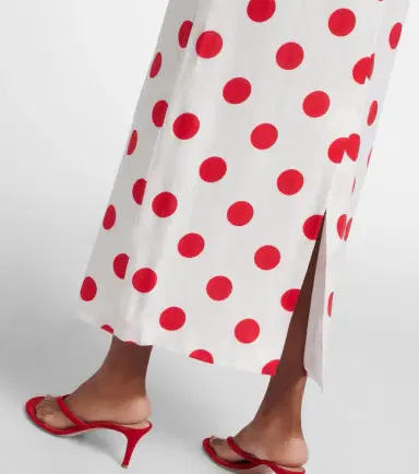 Cala de la Cruz Bruna polka-dot linen maxi skirt | Thumbnail 2